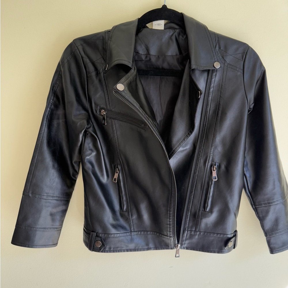 Lehour Black Faux Leather Jacket *GREAT USED CONDITION* - Picture 11 of 13